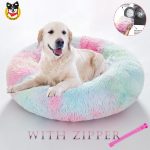 Round Plush Pet Bed Super Soft Warm and Calming