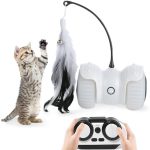 Enhance Playtime: Smart Electron ic Cat Toy with LED Magic & Feathers