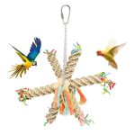 Enhance Bird Happiness: Natural Multicolor Wooden Chewing Toy for Endless Joy